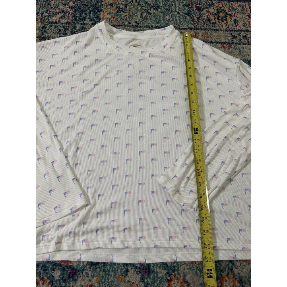 Sunkissed Coconut American Flag waffle-knit lounge set Size S/M